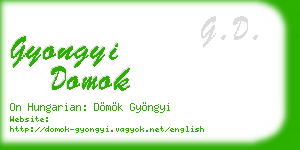 gyongyi domok business card